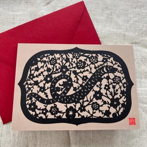Carte Année du Serpent - Carte Nouvel An lunaire