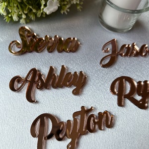 Personalized Acrylic Place Cards, Name Tags, Wedding Place Names, Acrylic, Laser Cut, Acrylic Names,