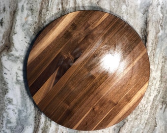 Round Cutting Board, Walnut , 18" Round , Serving Board , Edge Grain , Charcuterie Platter, Wood Anniversary Gift, Wooden Ottoman Tray