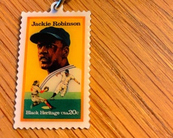 Llavero con sello de Jackie Robinson