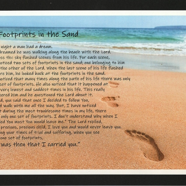 Footprints in Sand Etsy