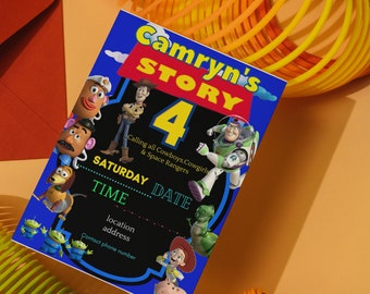 Digital TOY STORY Birthday invitation | Buzz Light Year Invitation | Woody Invitation Birthday Party Printable invitation