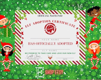 Adopt an Elf Certificate