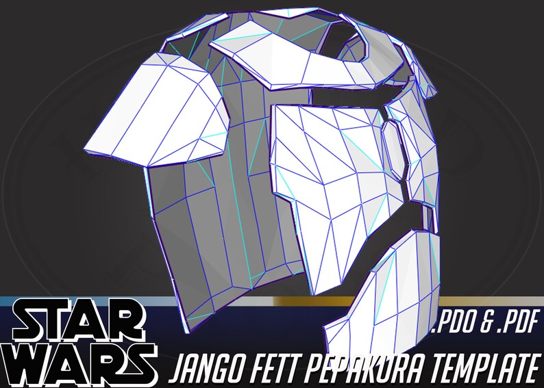Cosplay Star Wars Jango Fett Torso Armour Pepakura .PDO & .PDF Files Etsy