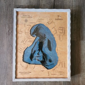 Walled Lake Bathymetric Map Driftwood Gray