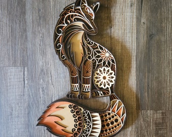 Fox Layered Wall Art