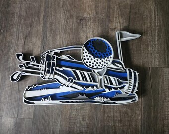 Golf Bag 3d Wall Art