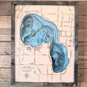 Walled Lake Bathymetric Map image 5