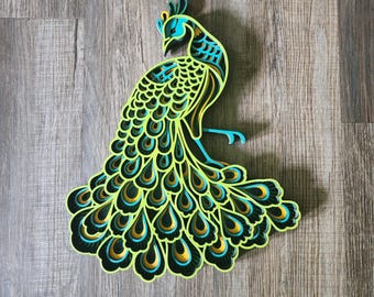Peacock 3d Wall Art