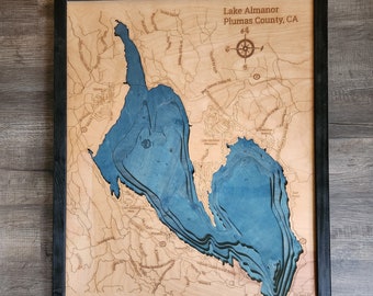 Lake Almanor, CA Bathymetric Map