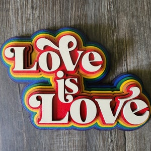 Love is Love Layered Wall Art