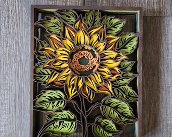 Sunflower 3d Wall Art