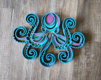 Octopus 3d Wall Art