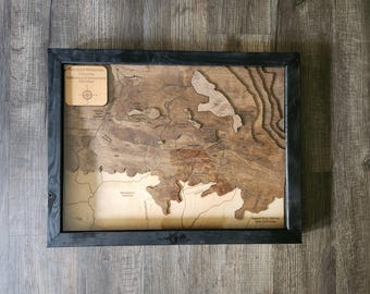 Sourland Mountain Preserve, NJ 3d Wood Map