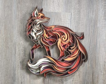 Fox Layered Wall Art