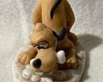Vintage "Pluto and His Bone" Figurine
