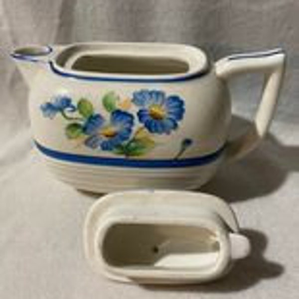 Japanese Antique Blue Flower Teapot