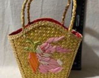 Vintage Rattan Easter Purse