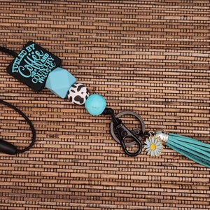 Fueled by Coffee and Country Music Badge Lanyard