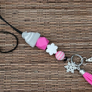 Winter Beanie Badge Lanyard