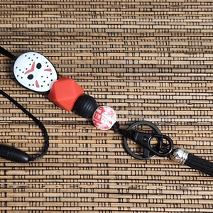 Halloween Badge Lanyard.  Mask Badge holder