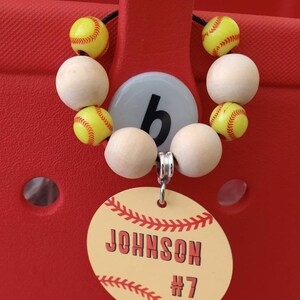 Softball Bag Tag. Softball Bag Charm