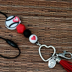Baseball badge lanyard