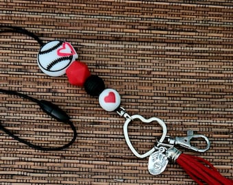 Baseball badge lanyard