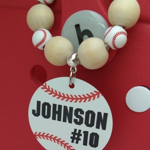 Baseball Bag Tag.  Personalized Baseball Bag Charm