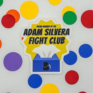 lid adam silvera fight club / mat / vinyl / gestanst / weerbestendige sticker
