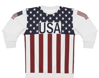 Cozy and Stylish with the Unisex Sweatshirt - Patriot USA Design by Zaboni