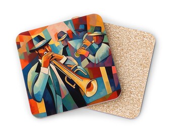 Art Coasters for every day - "The Jazz Band" - masterpiece | Zaboni's Digital Art on Etsy