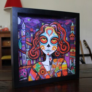 Handmade 3D Wall Art Decor &quot;El Dia de los Muertos&quot; by Zaboni | Original 1 of 1