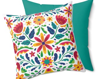 Acapulco Spun Polyester Square Pillow | Handmade Decorative Cushion | Etsy