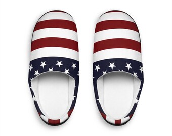 Women's Indoor Slippers Patriot USA Design by Zaboni | Etsy Premium