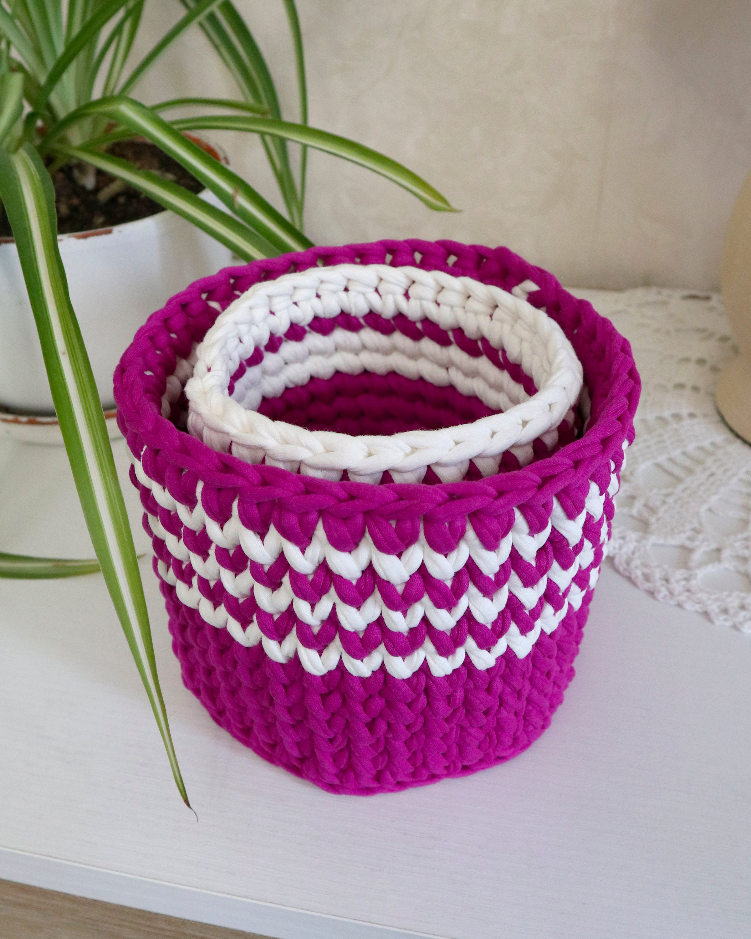 Set of baskets Home decor Nursery storage Home Etsy