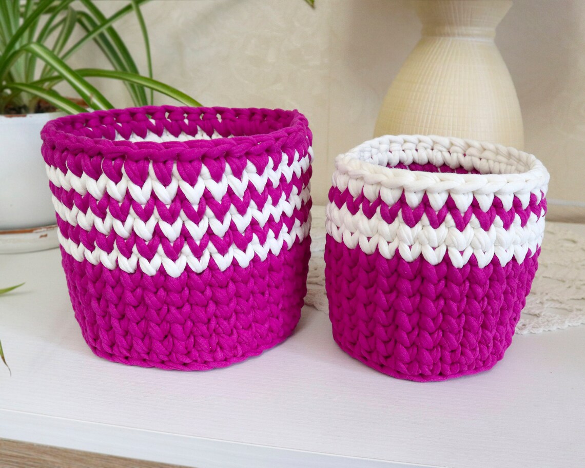 Set of baskets Home decor Nursery storage Home Etsy