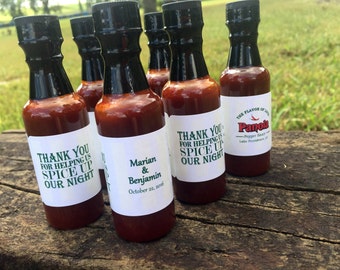 Hot Sauce Wedding Favors