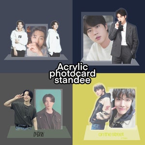 Carte photo acrylique BTS Voyageur debout RM Namjoon Jin Suga Yoongi J-Hope Hobi