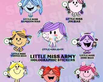 Little Miss Army Holographic Stickers