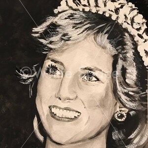 REPRINT / Original Princess Diana painting (watercolor)