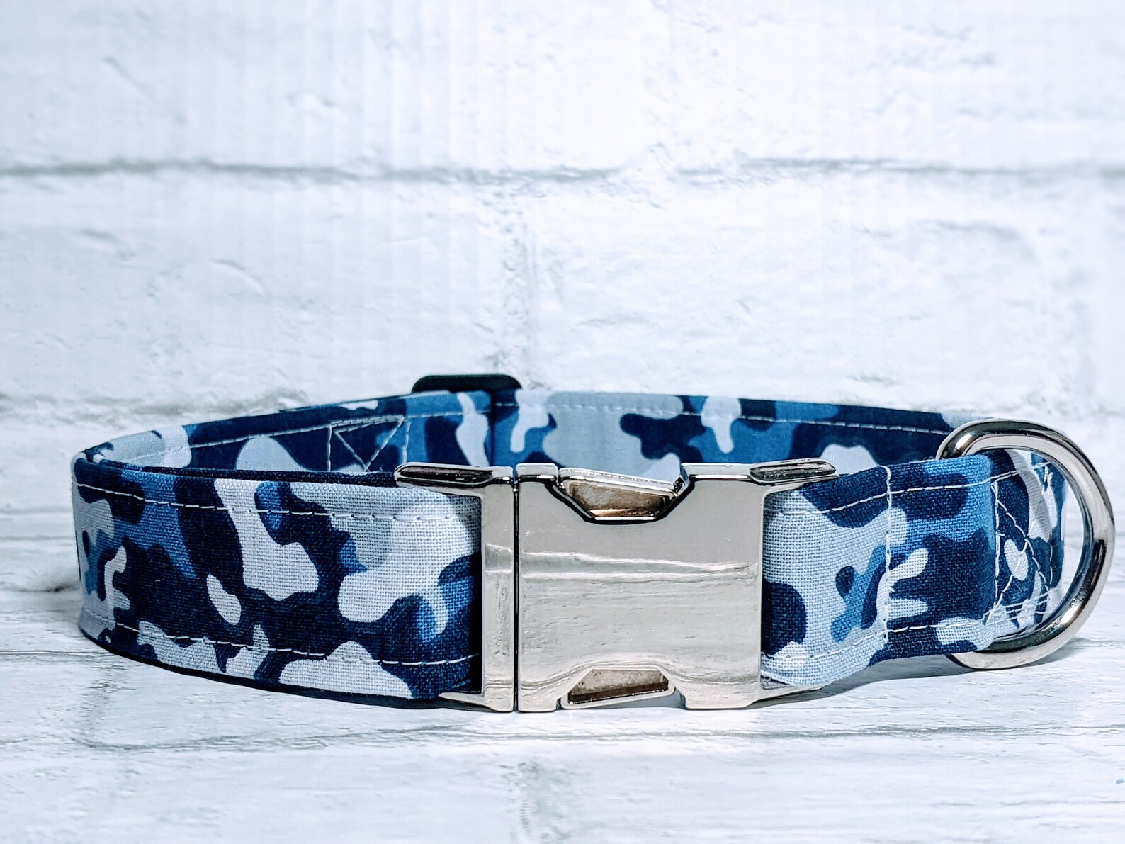 Blue Camo Dog Collar Blue Camouflage Dog Collar Gray Camo Etsy