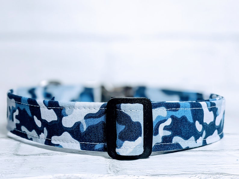 Blue Camo Dog Collar Blue Camouflage Dog Collar Gray Camo Etsy