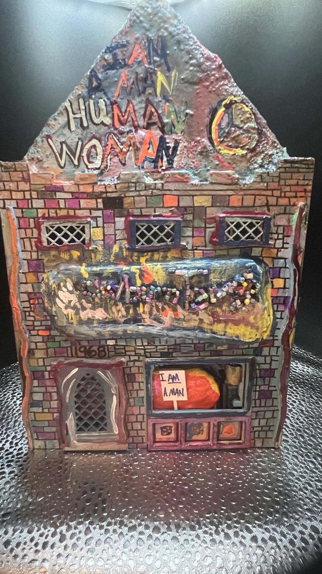 Miniature Invisible Men Invisible Man Diorama: Miniature I AM A MAN Memorial Sculpture - Etsy