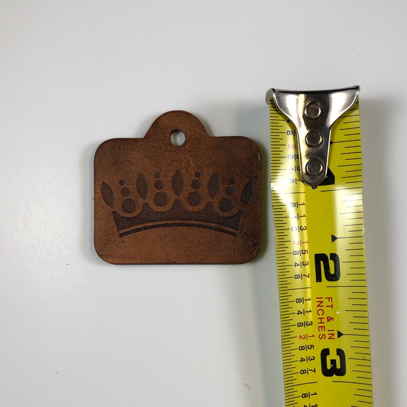 Leather Luggage Tag Leather Zipper Pull Laser Engraved Leather Tag Leather Keychain Leather Charm Leather Tag -Mouse