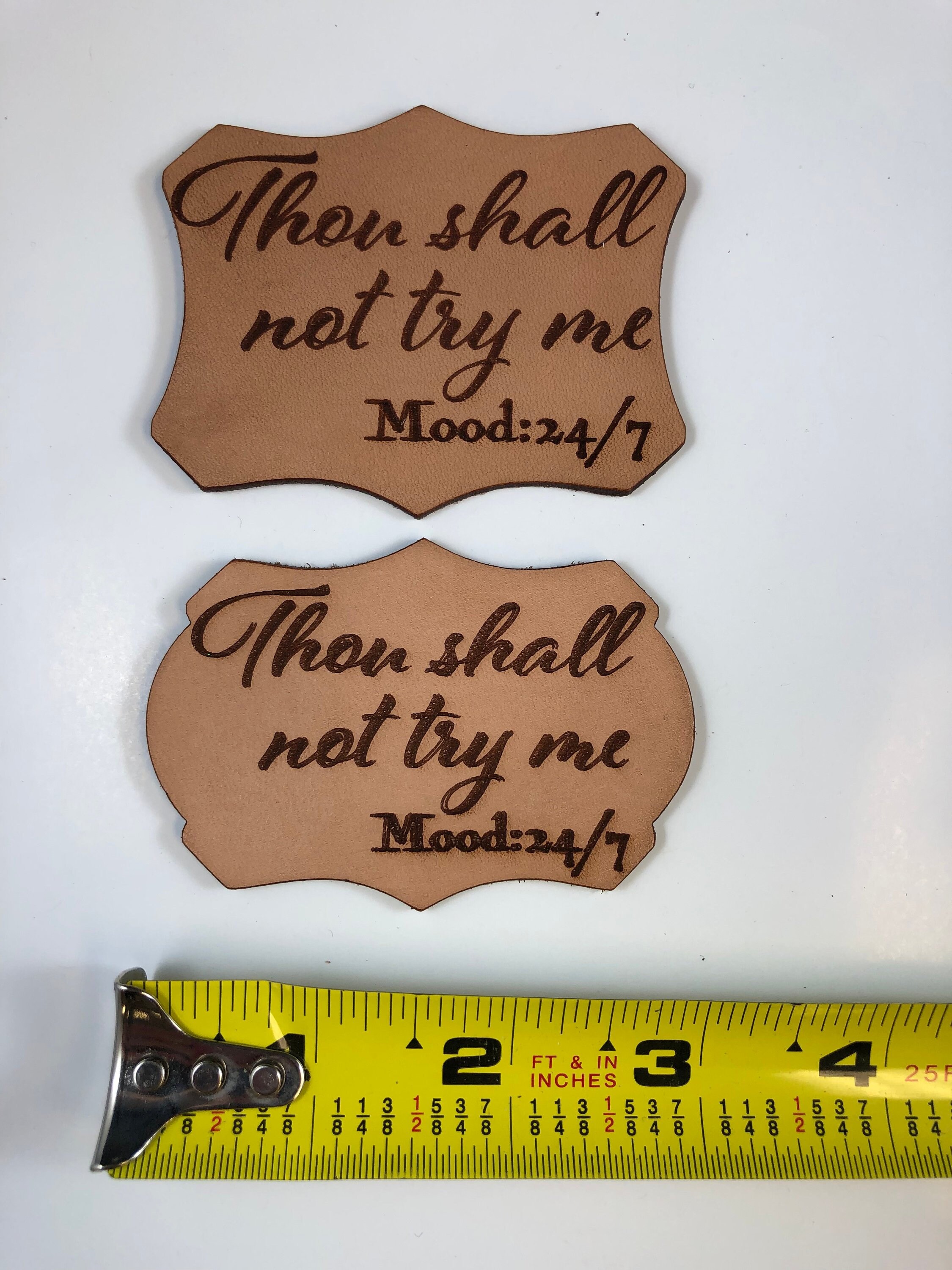 Leather Patch mood 24/7 Laser Engraved 