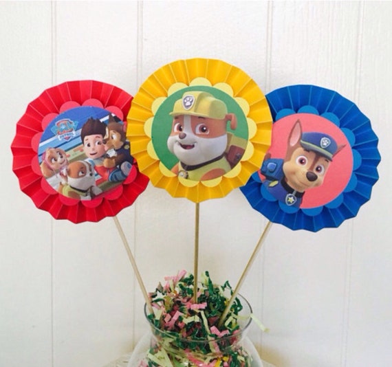 3 Paw Patrol Birthday Centerpieces Paw Patrol Party | Etsy
