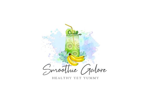 Smoothie Logo Shake Logo Milkshake Logo Healthy Logo Drink Etsy
