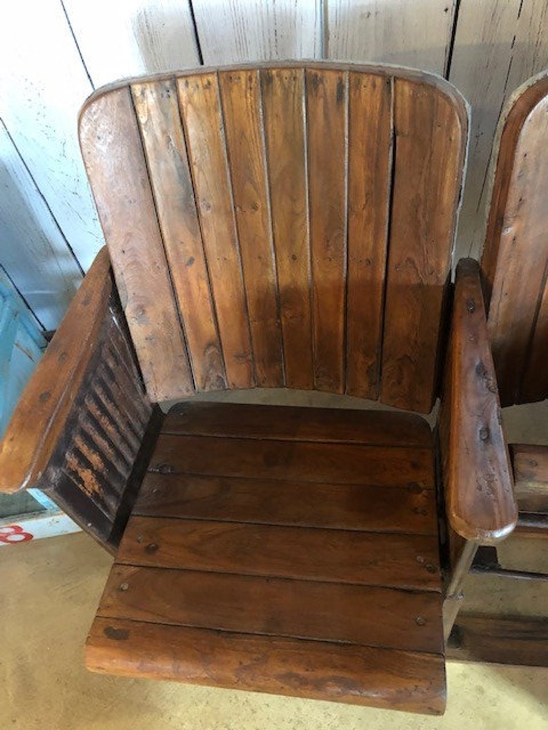 Man Cave Rustic Vintage Look Reclaimed Wood Theater Seats Farmhouse Entryway Kids Room Decor