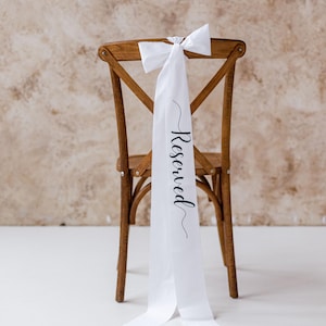 Personalized Wedding Chair Seating Ribbon, Personalized COTTON Ribbon ...